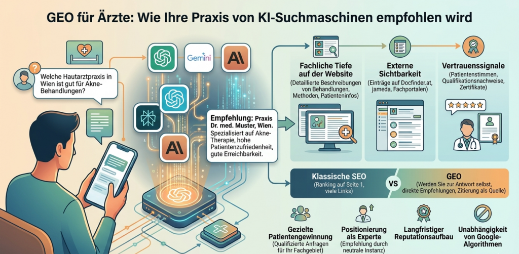 geo für ärzte - was müssen sie tun um in der KI angezeigt zu werden