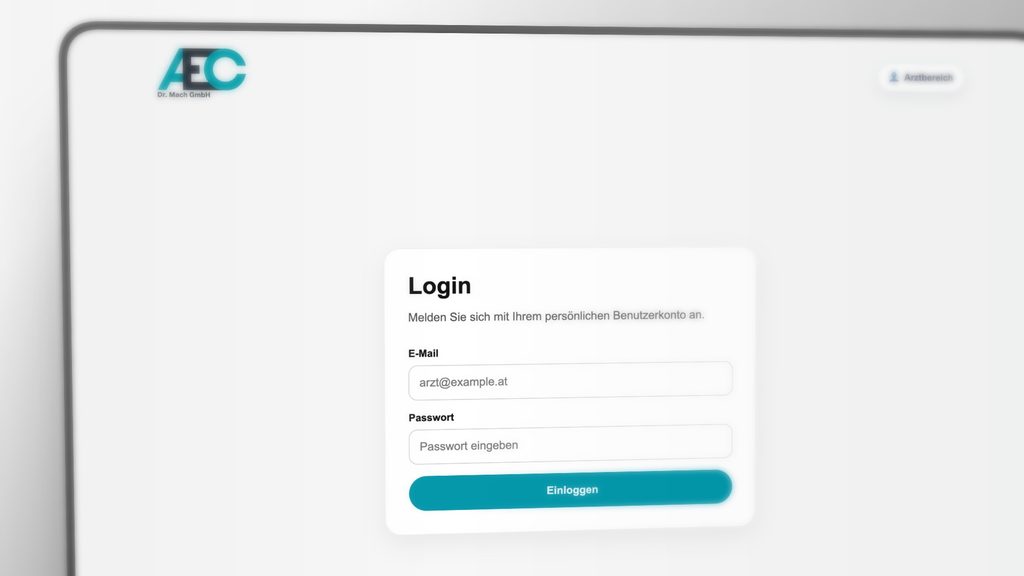 sicheres Patientenportal mit verschlüsseltem Arzt Login
